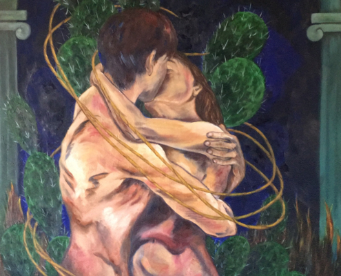 Atados, 120 x 160 cm, óleo sobre tela
