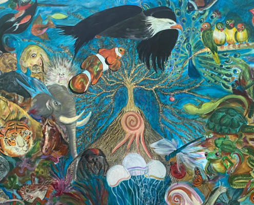 El Mundo del Medio 152x122cm técnica mixta