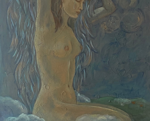 Los Ángeles también lloran 56x86 Óleo sobre tela