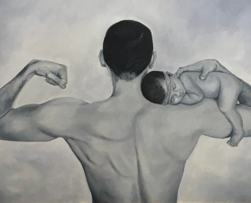 Paternidad 140 x 100 cm óleo sobre tela