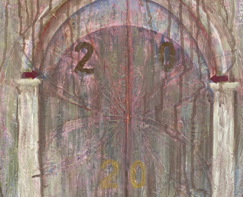 Portal 5D 50x50 acrílico sobre tela