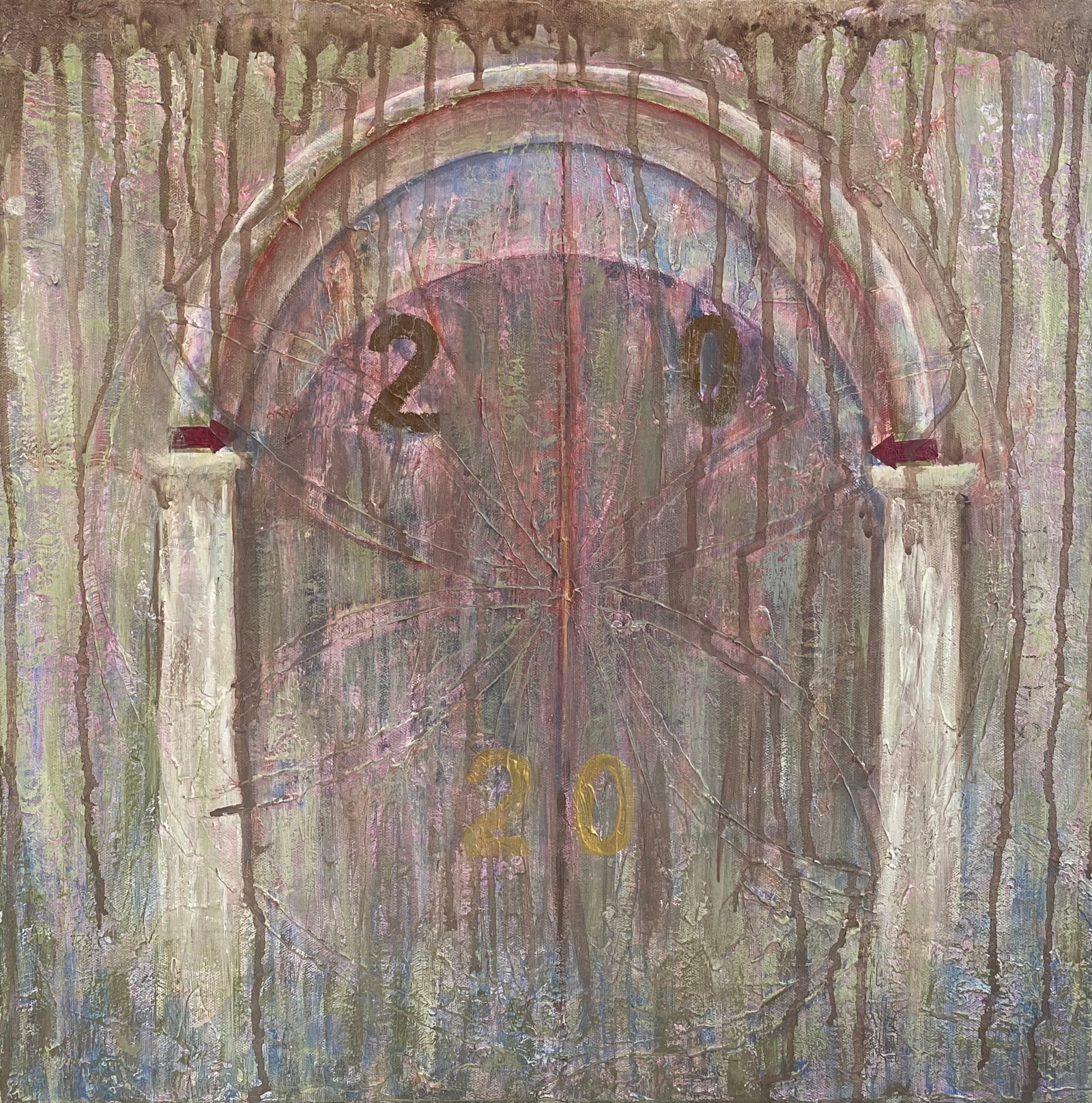 Portal 5D 50x50 acrílico sobre tela