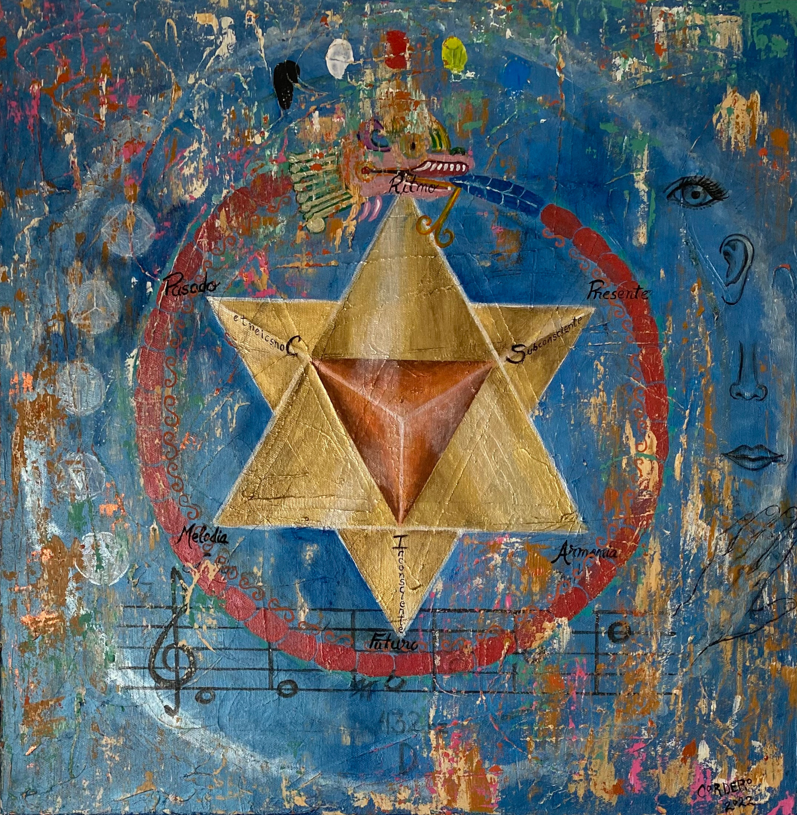 Yo Soy Aire 50x50 acrílico sobre tela